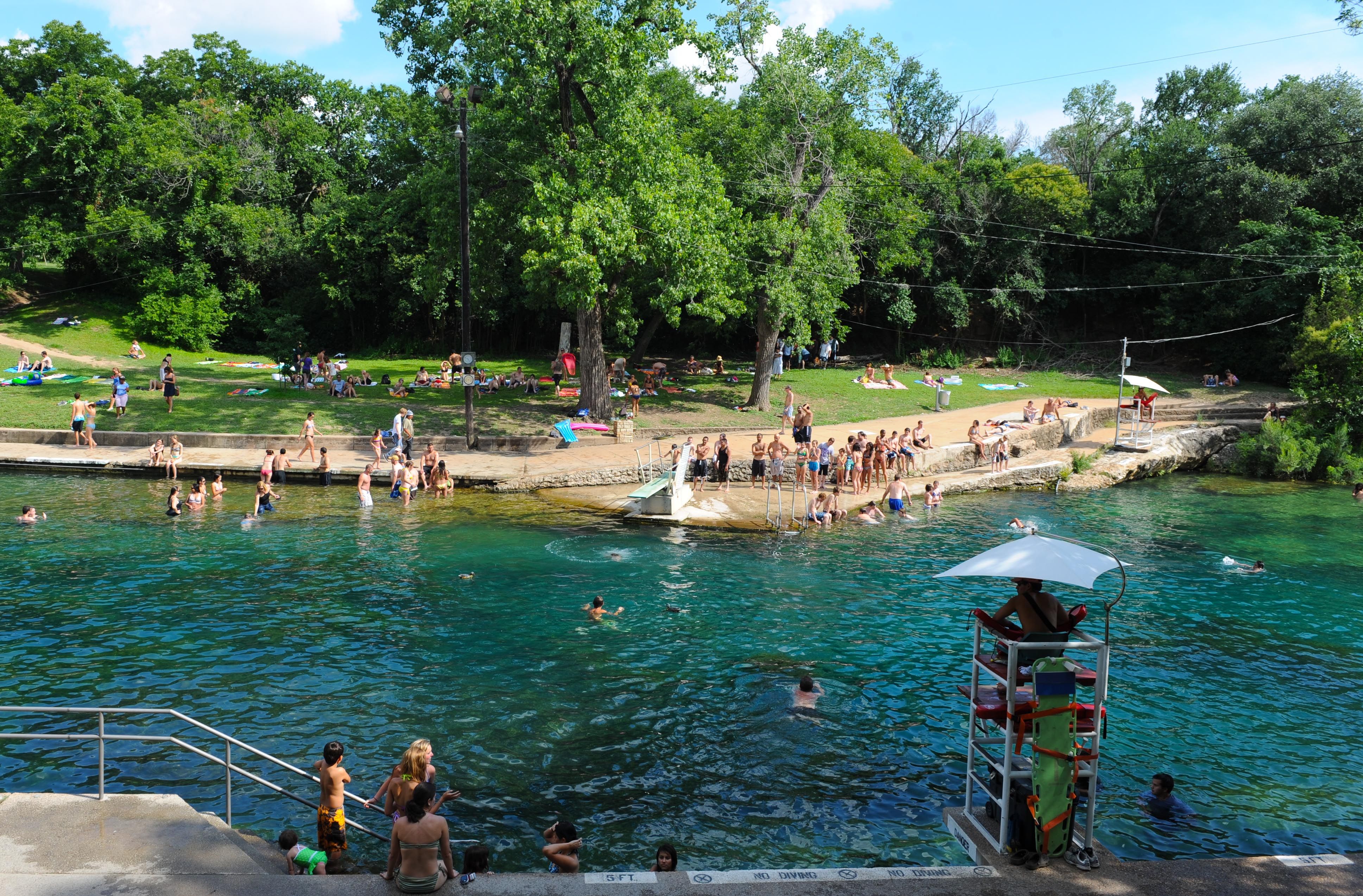 a picture of barton springs in austin texas.